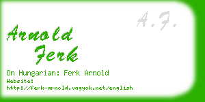 arnold ferk business card